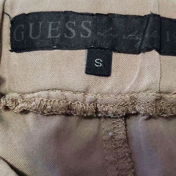 Guess Boho Chic Light Chocolate Silk Wide Waistband Flowy Shorts Size S - Picture 7 of 8